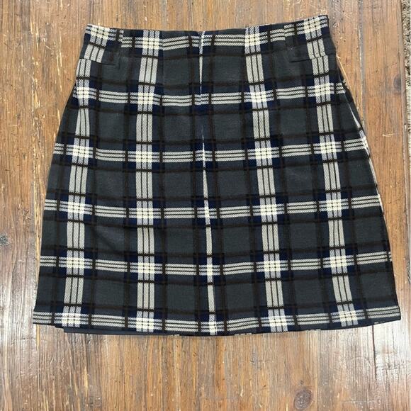 41 Hawthorn Mini Skirt Womens Size Medium Plaid Gray Brown Academia Schoolgirl - Picture 6 of 9